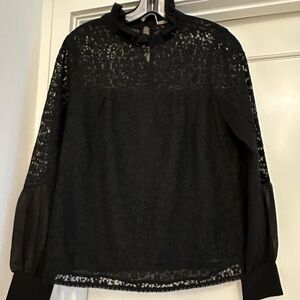 Tuckernuck Black Lace Blouse